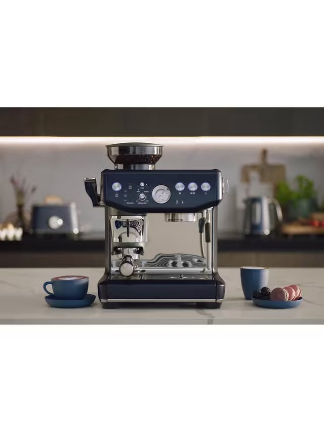The Barista Express™ Impress Luxe Coffee Machine, Damson Blue