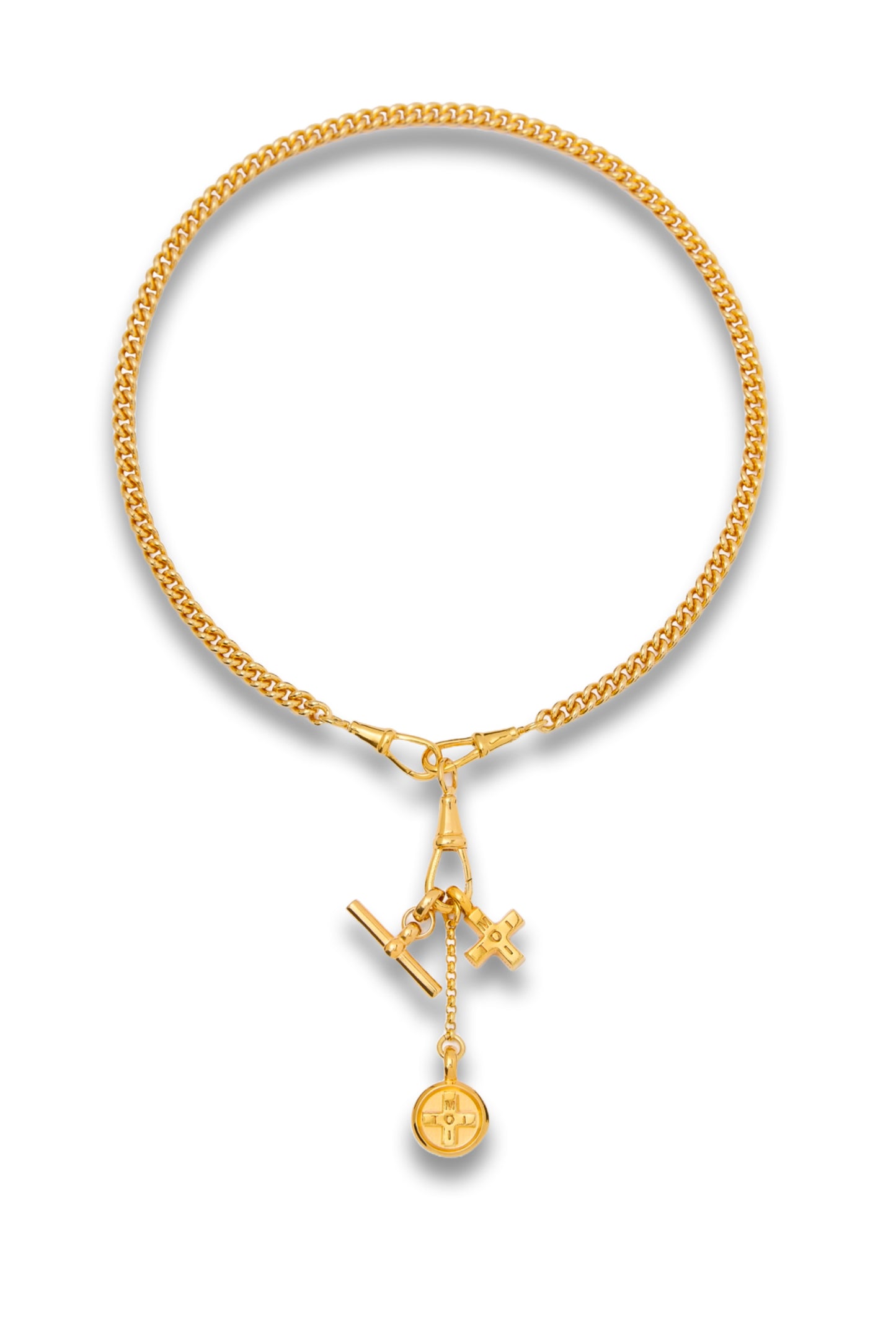 Gold Moi + Toi ClipT Cluster Necklace