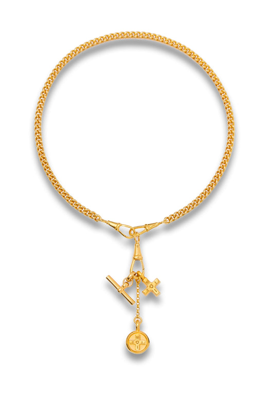 Gold Moi + Toi ClipT Cluster Necklace