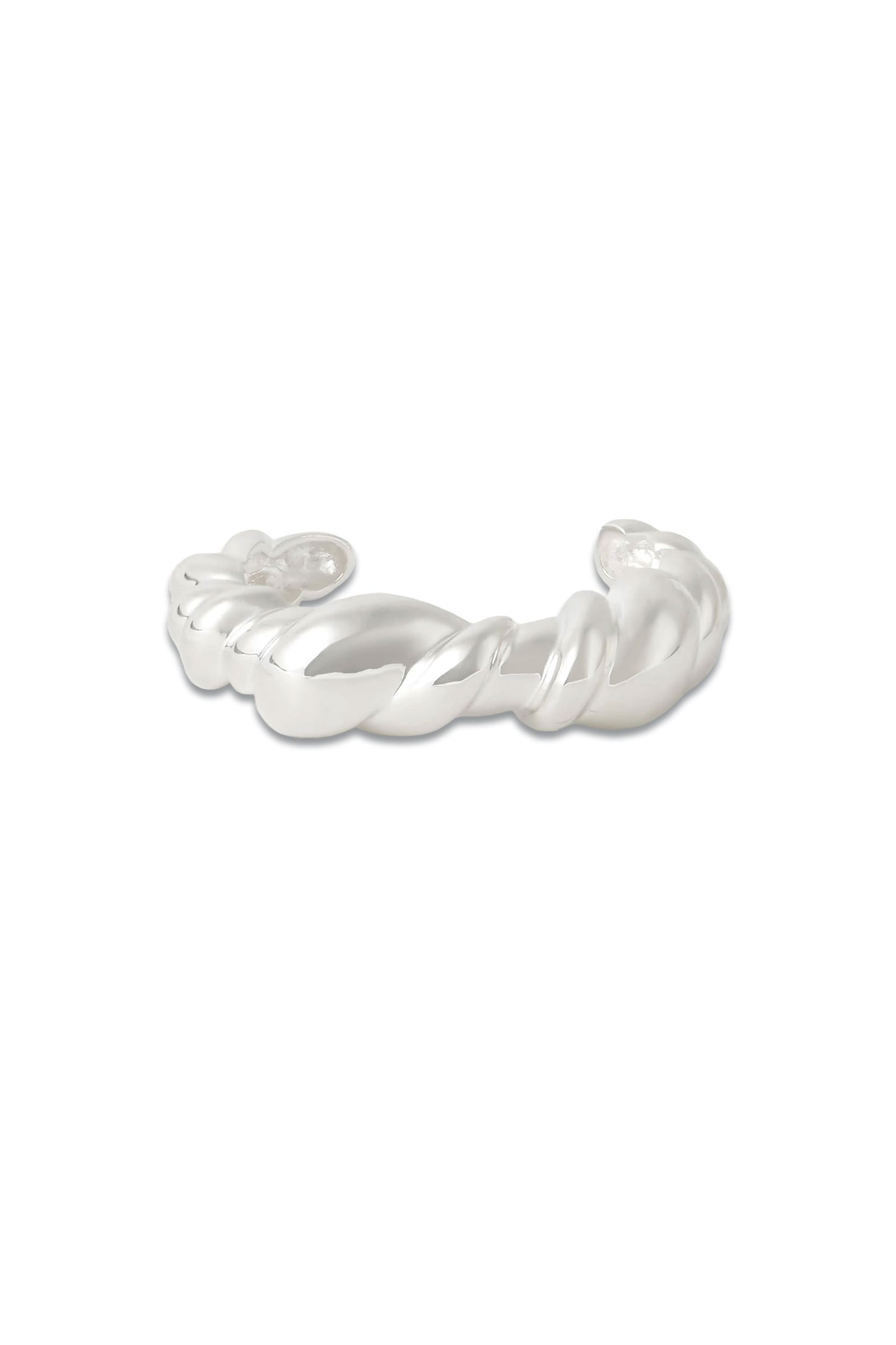 Meandering Rhodium-Plated Cuff
