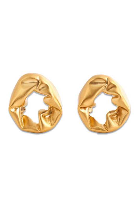 Scrunch Gold Vermeil Earrings