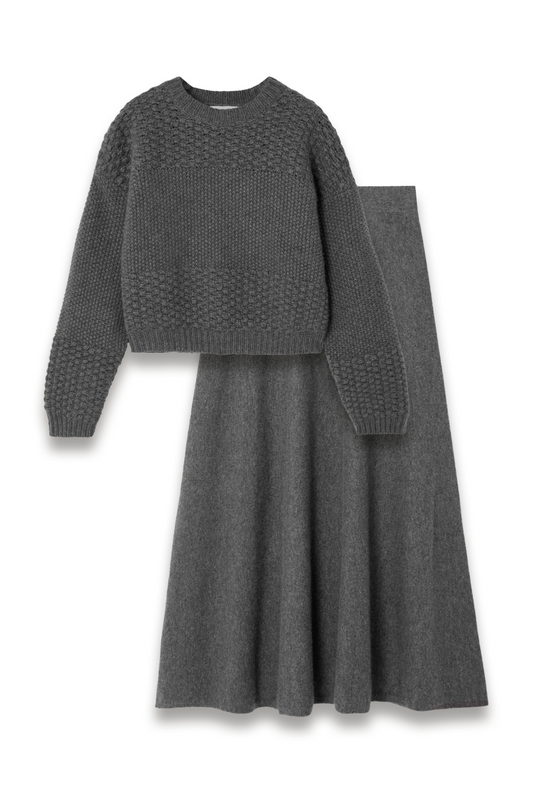 Signe Cashmere Sweater and Torie Cashmere Maxi Skirt