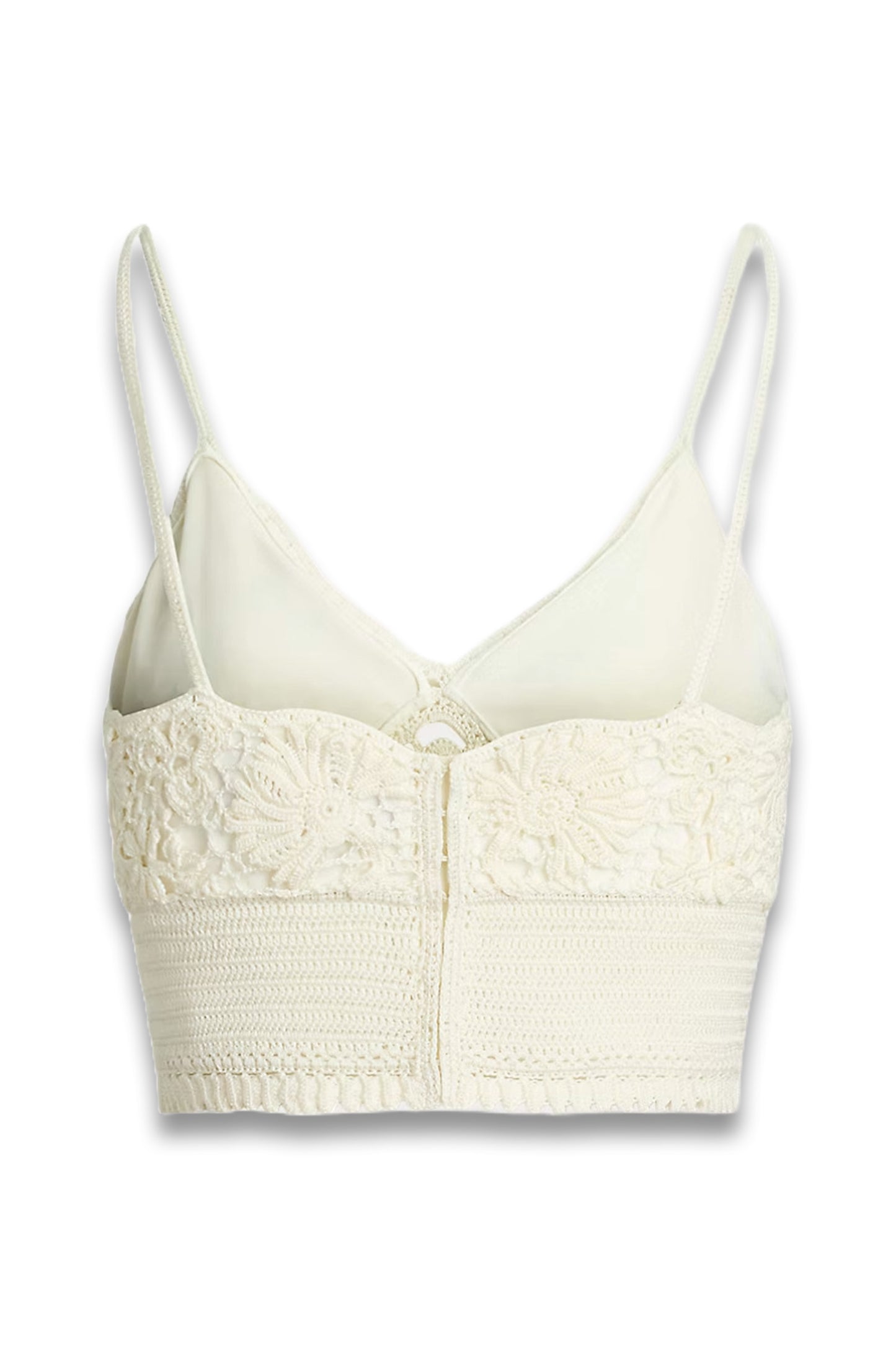 Hand-Crocheted Floral Silk Bralette