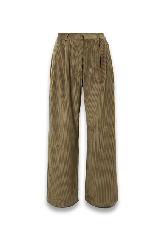 Norstrand Pleated Cotton-corduroy Straight-leg Pants