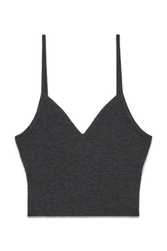 Ribbed-knit Merino Wool Bralette