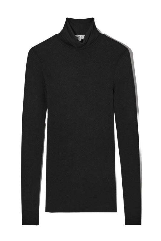 Merino Wool Turtleneck Top