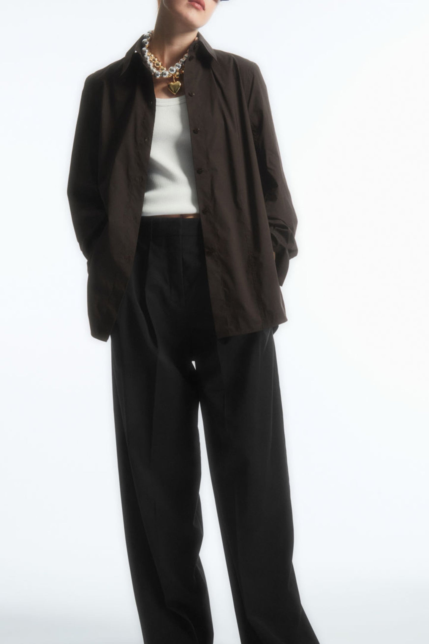 Oversized Cotton-Blend Shirt