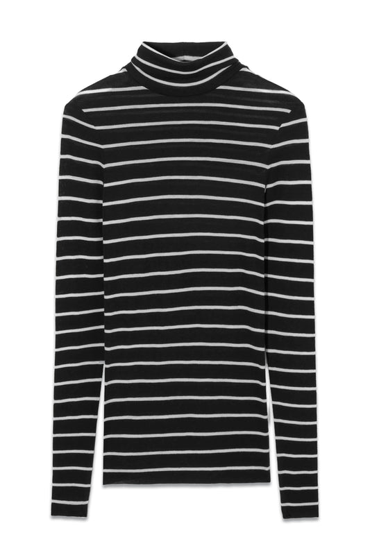 Merino Wool Turtleneck Top