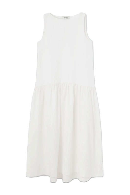 Voluminous Sleeveless Midi Dress