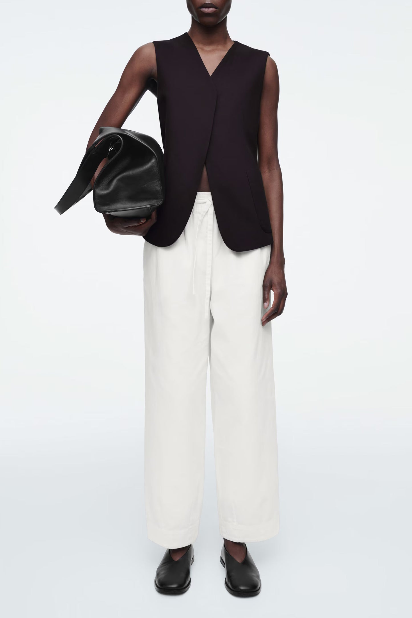 Cotton Tapered Drawstring Trousers