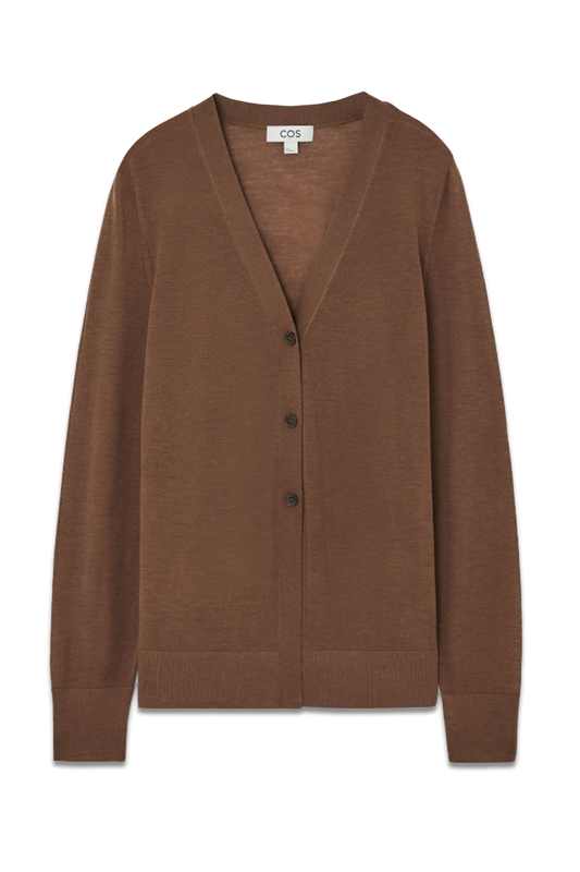 V-Neck Wool Cardigan