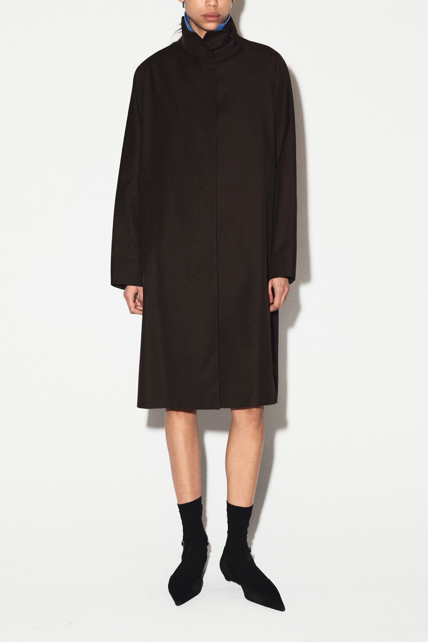 Oversized Funnel-neck Coat