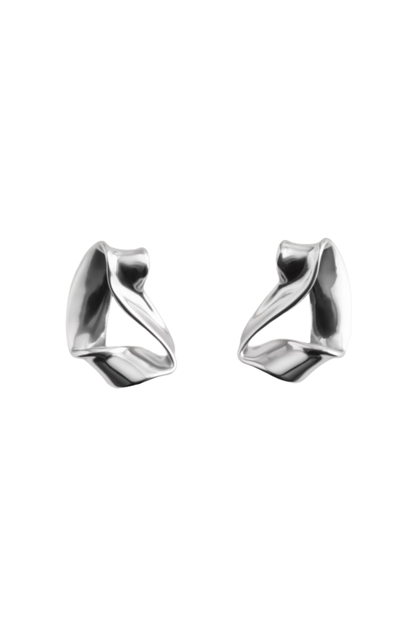 Twisted Ribbon Stud Earrings