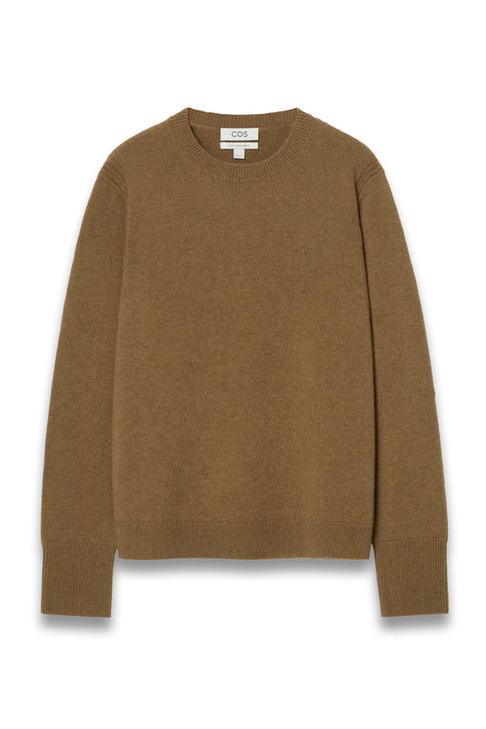 Pure Cashmere Jumper in Brown