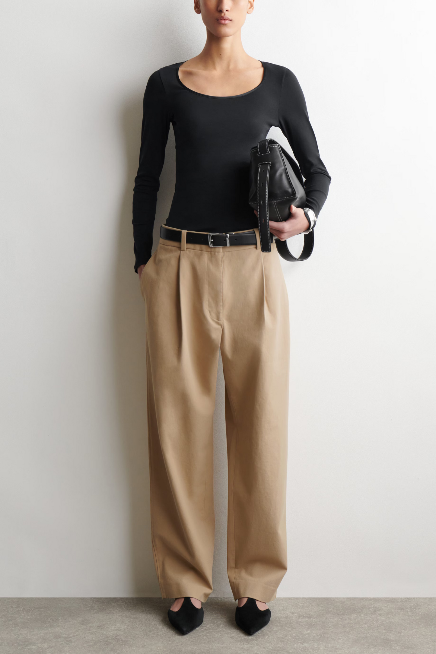 Cotton-twill Tapered Trousers