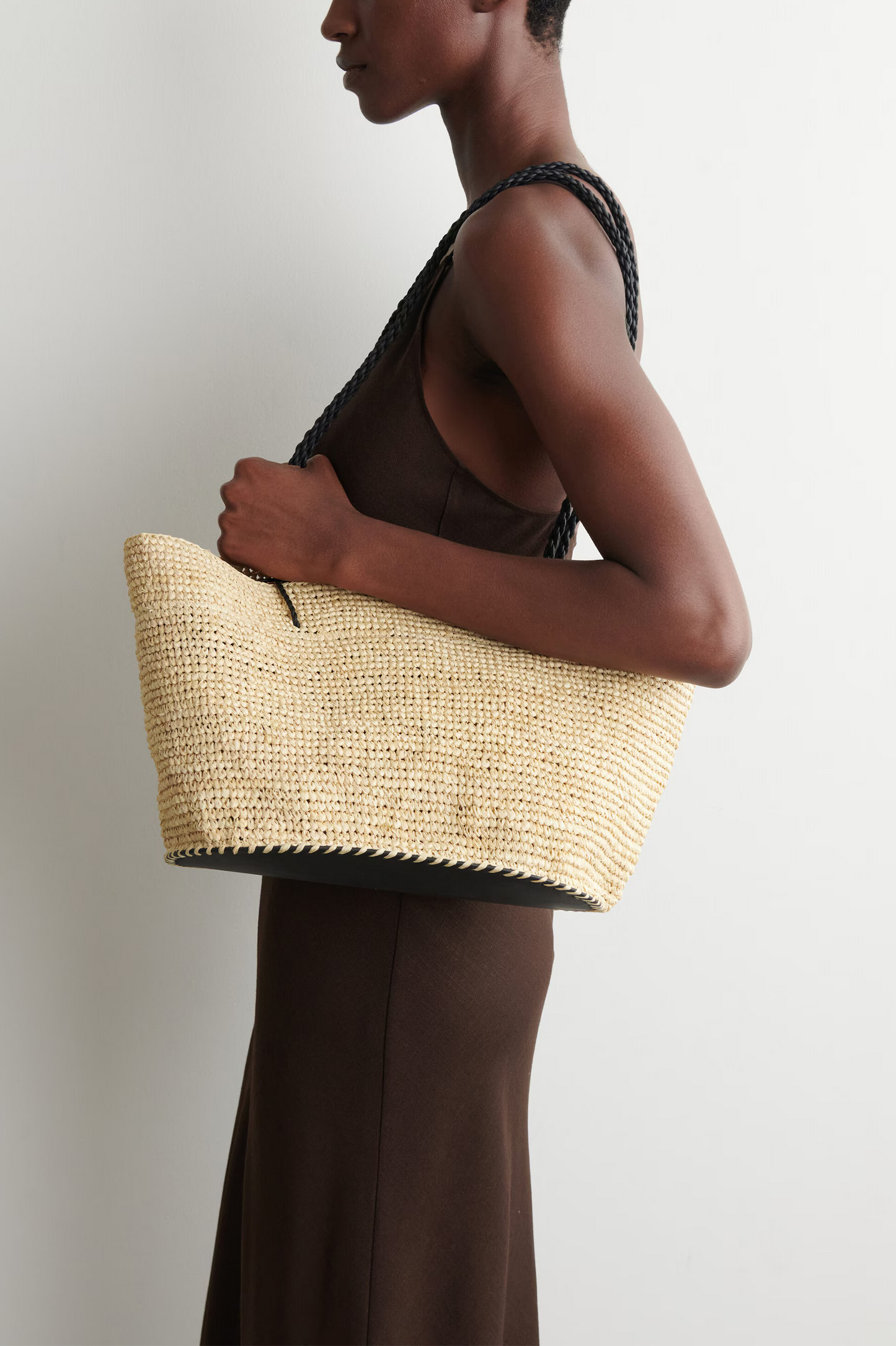 Riviera Hand-Woven Tote Bag - Straw