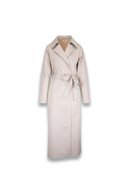 Cotton-Blend Double-Breasted Coat