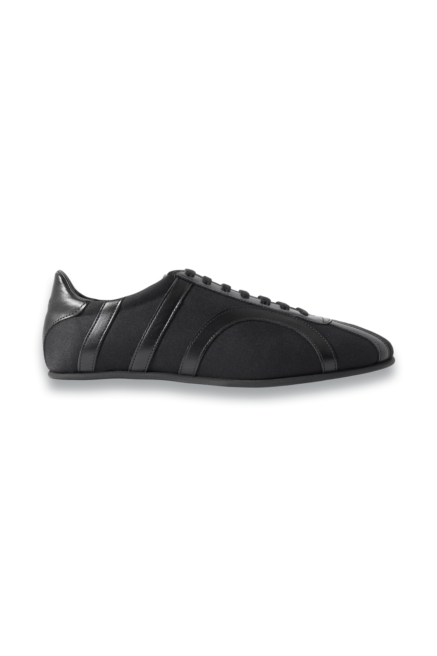 Leather-Trimmed Cotton-Canvas Sneakers