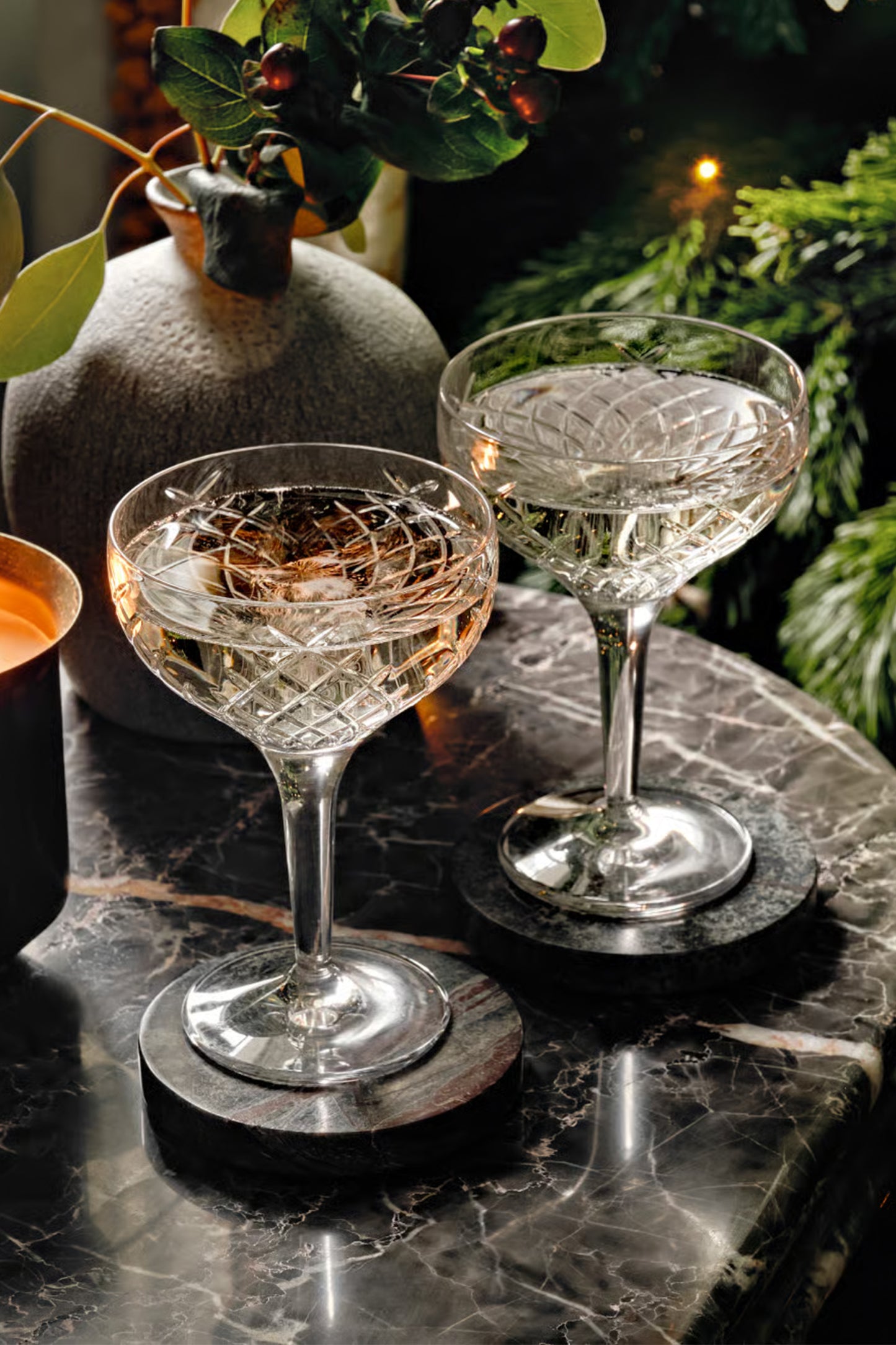 Barwell Cut Crystal Champagne Coupe Set of Four