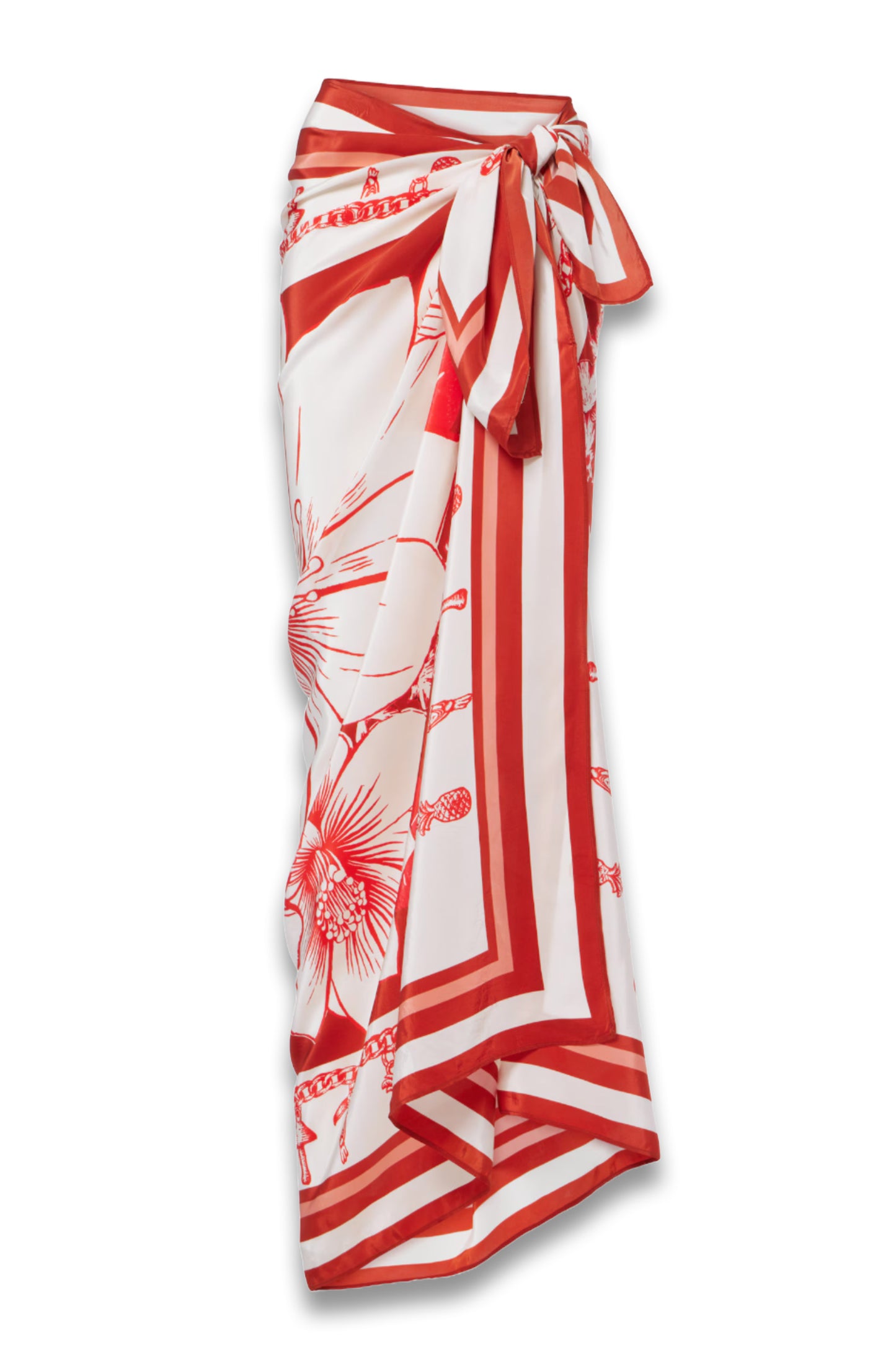 Floral Chains Printed Beach Cover-up