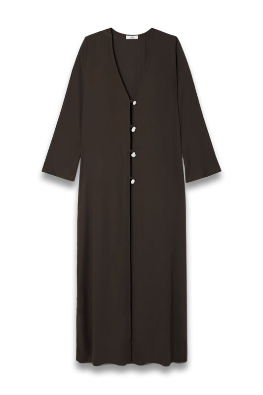 Pearl Embellished Recycled Silk Georgette Coverup
