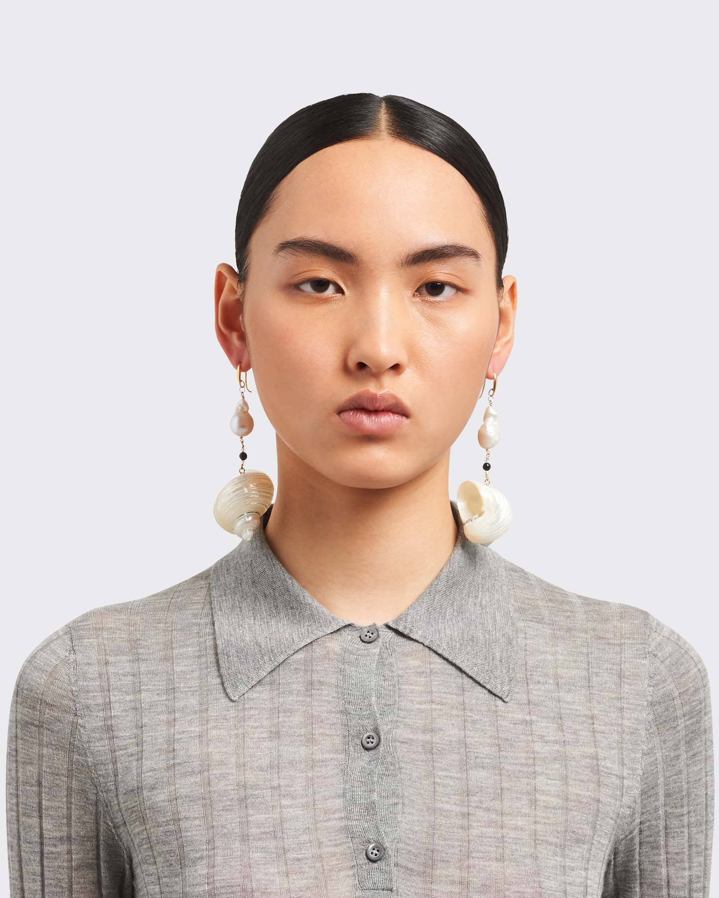 Silver Earrings With Shells