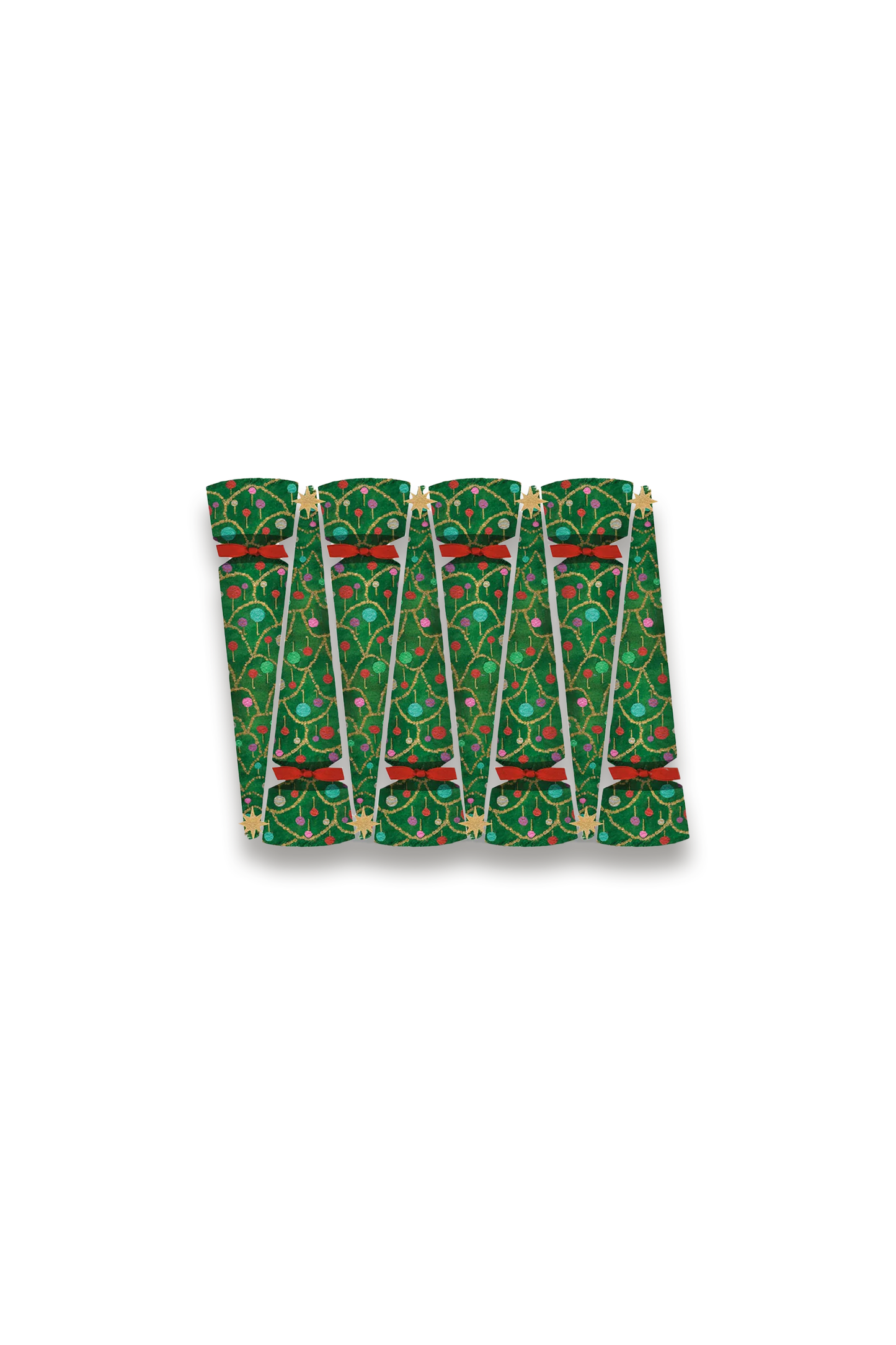 Crackers Merry & Bright Christmas Decoration Green Pack Of 8