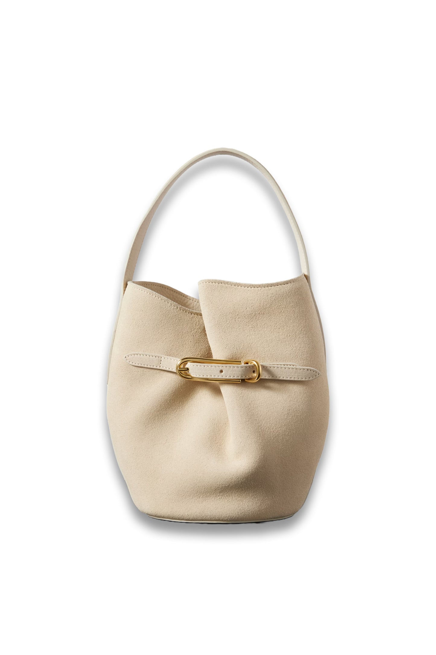 Liffner Buckled Suede Bucket Bag