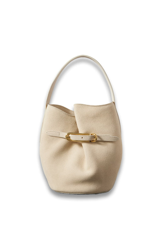 Liffner Buckled Suede Bucket Bag