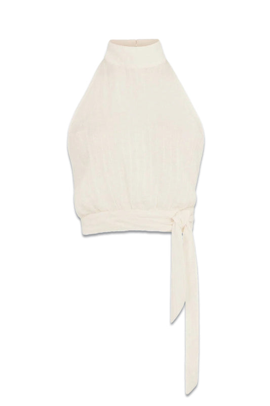 The Ronja Halterneck Top in Off-white