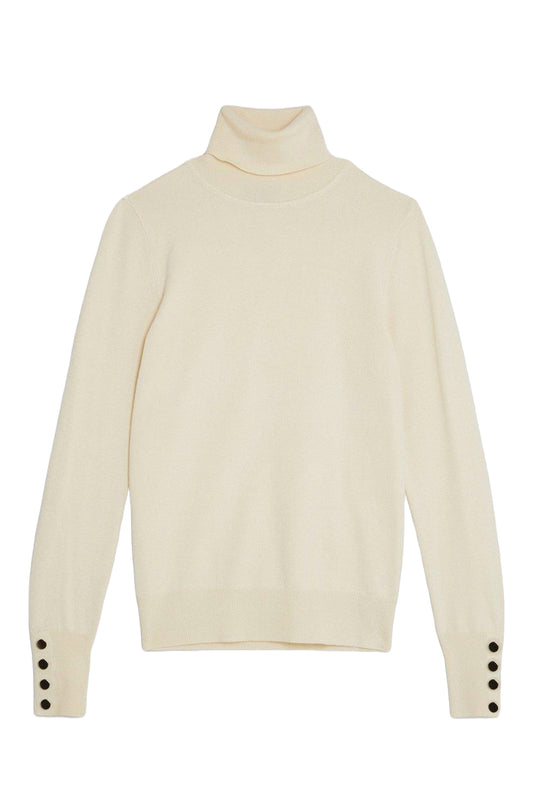 Viscose Blend Roll Neck Knit Jumper