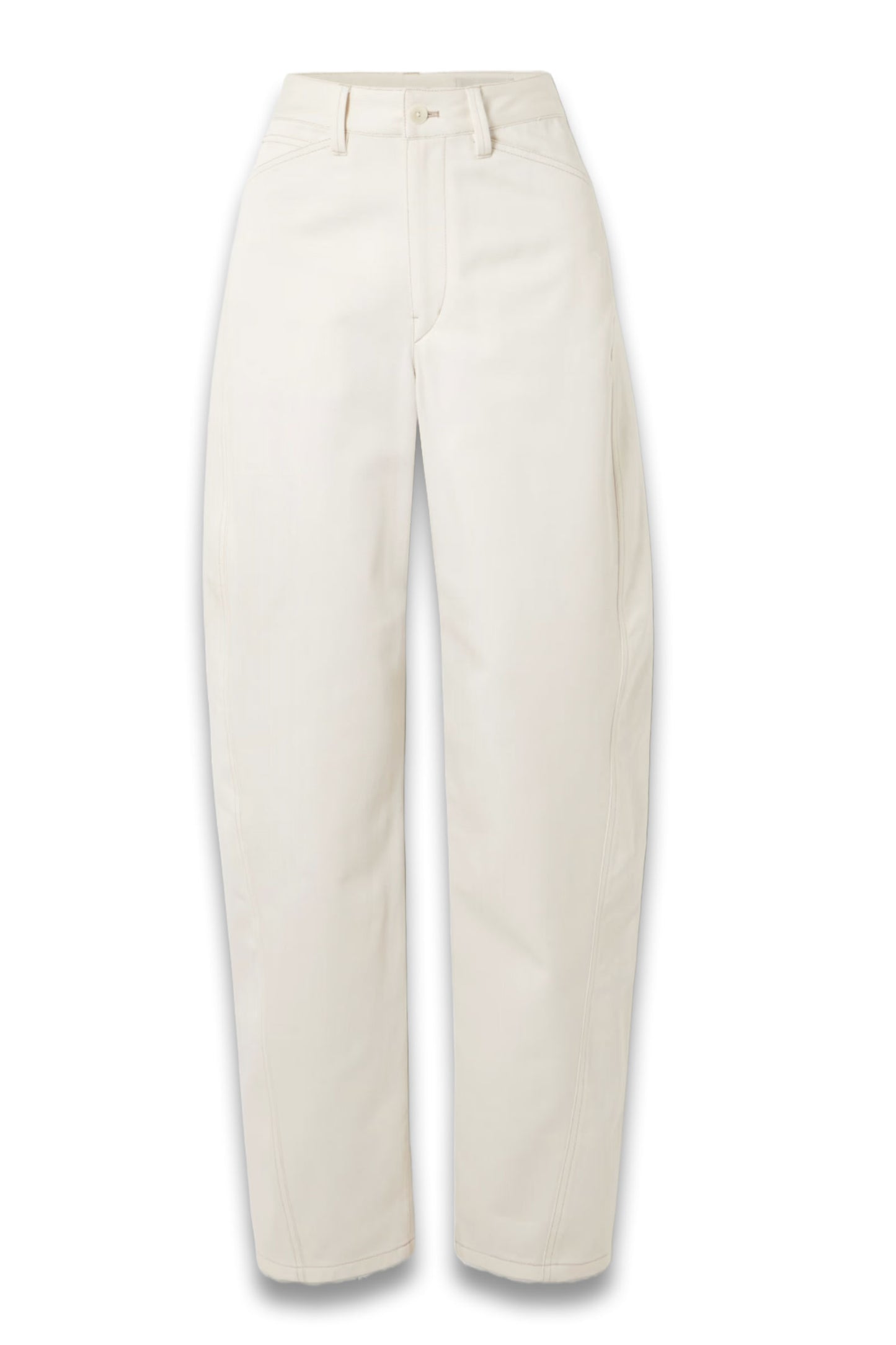 Twisted High-rise Barrel-leg Jeans
