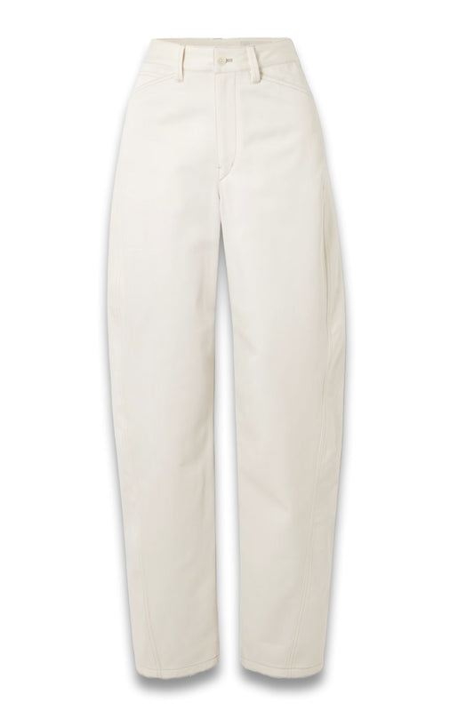 Twisted High-rise Barrel-leg Jeans