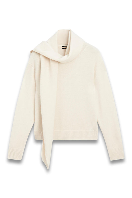 100% Cashmere Scarf-neck Sweater