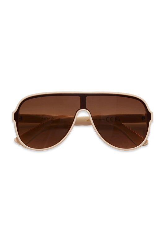 Aviator Style Sunglasses, Ivory