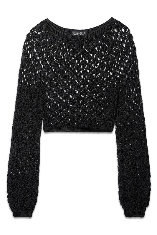 Cropped Crocheted Cotton Top