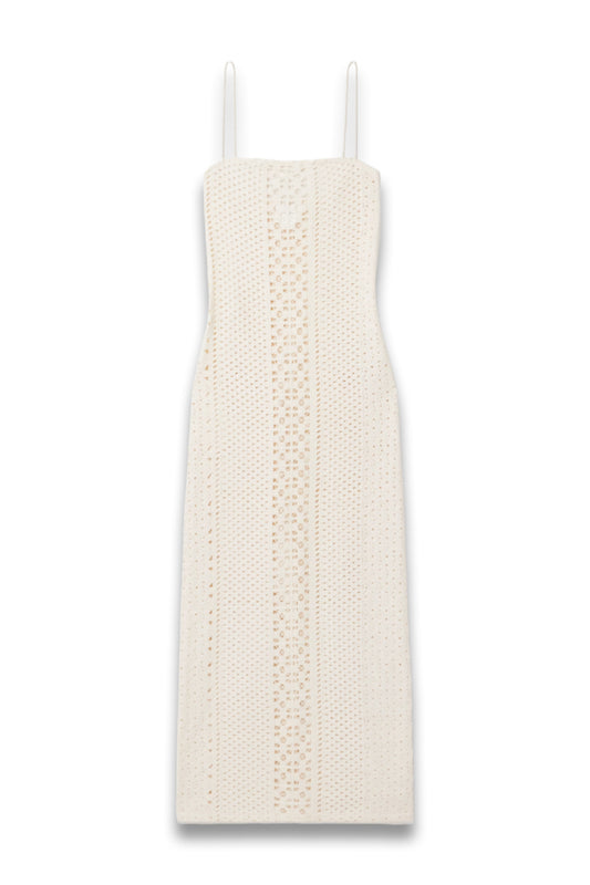 Playa Pearl Embellished Crocheted Cotton Maxi Dress