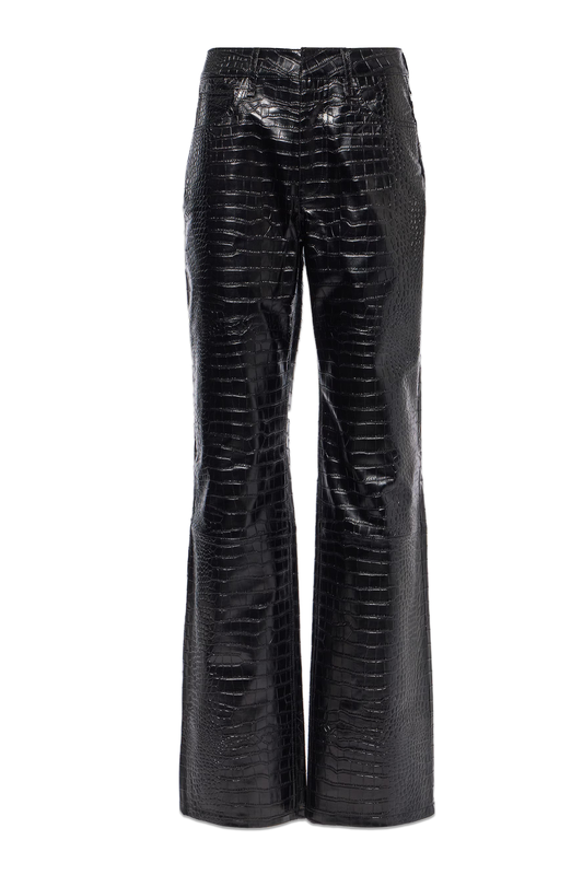 Black Bonnie Faux-Leather Trousers