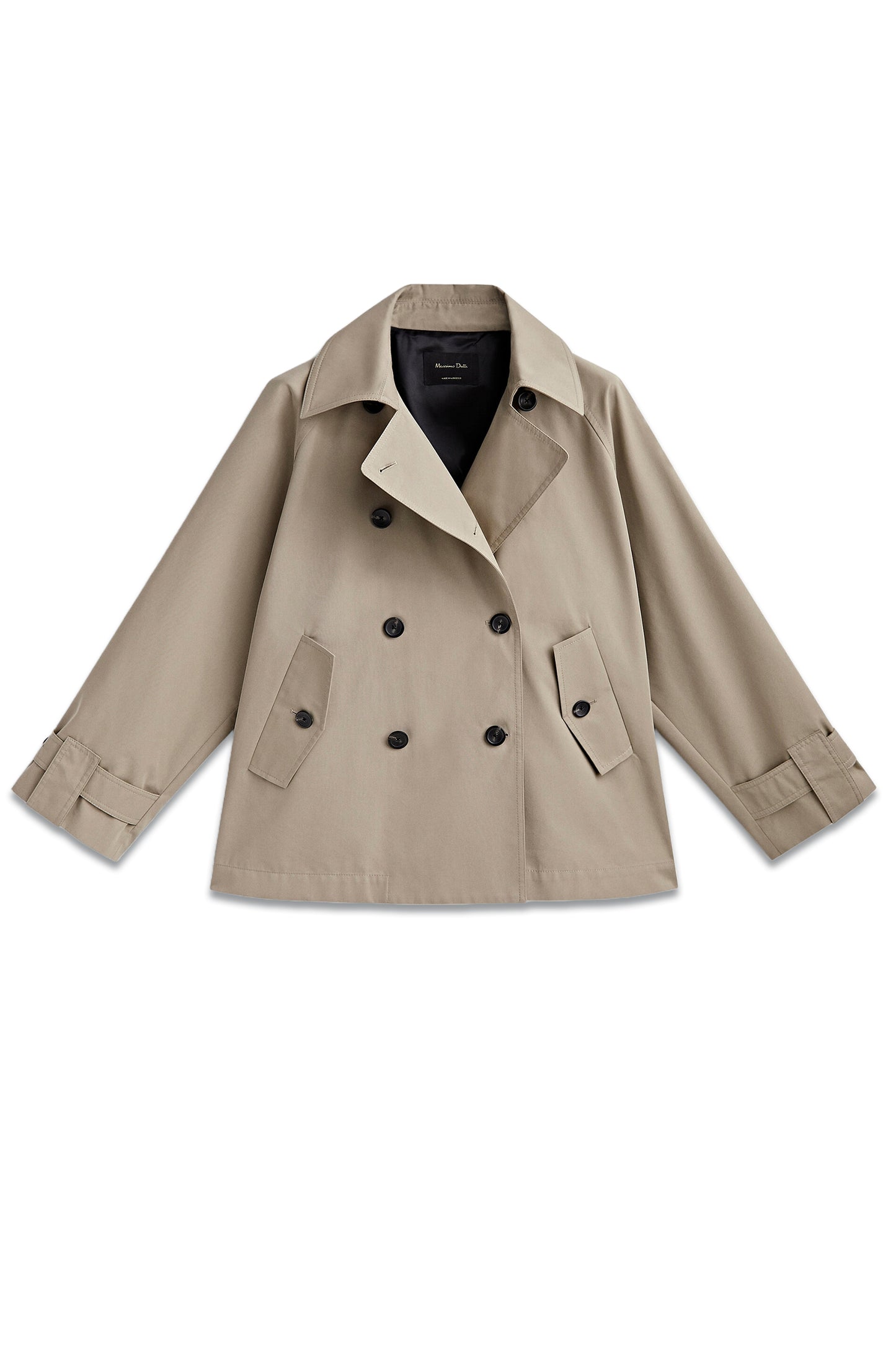 Short Trench Coat With Back Pleat