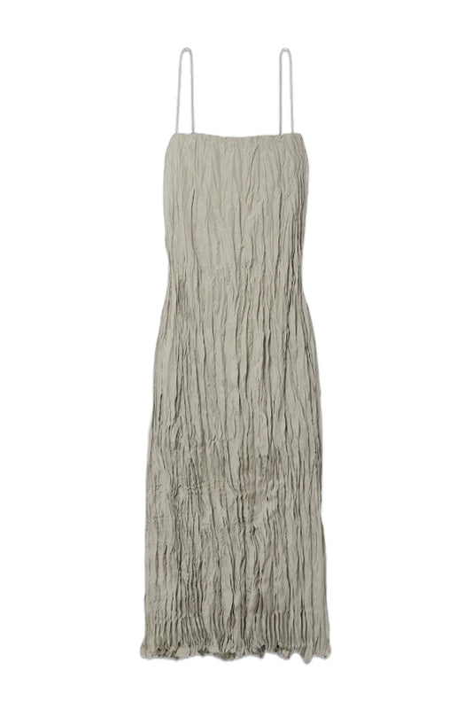 Crinkled-Silk Maxi Dress