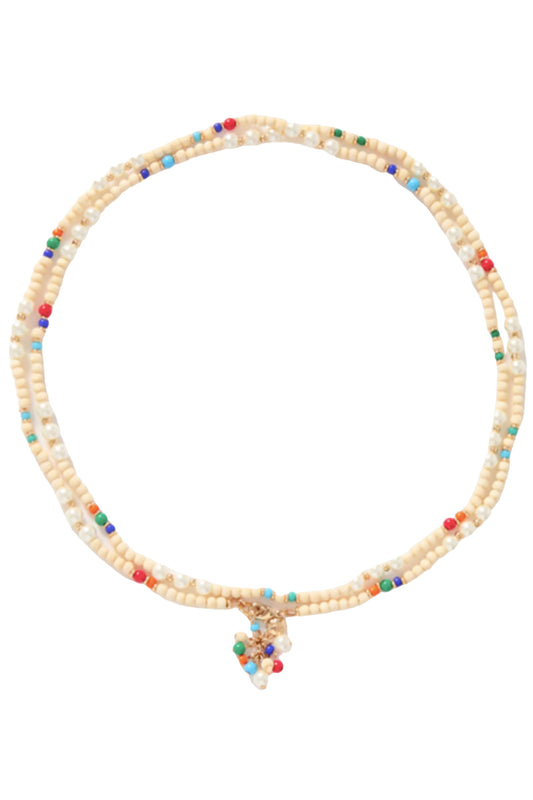 The Light Hearted Gold-tone, Enamel And Pearl Necklace