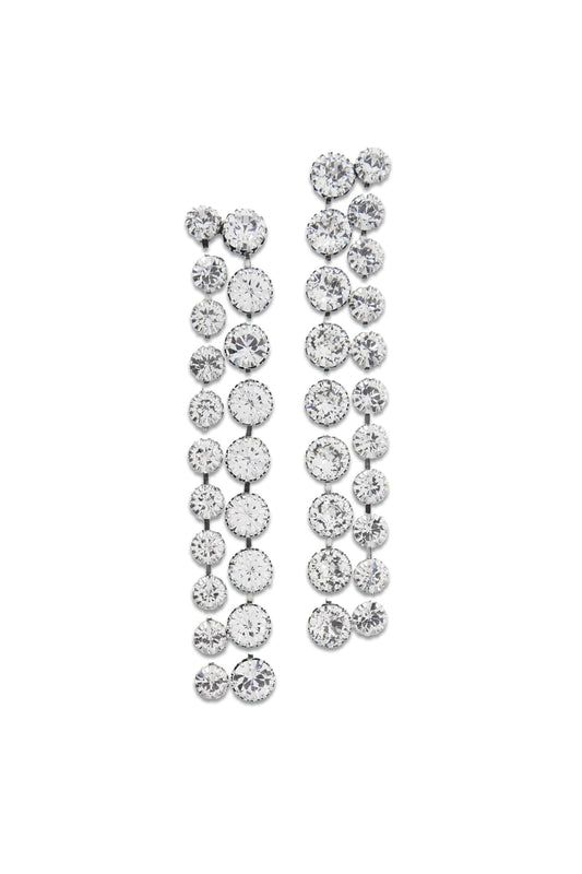 Silver-tone Crystal Earrings