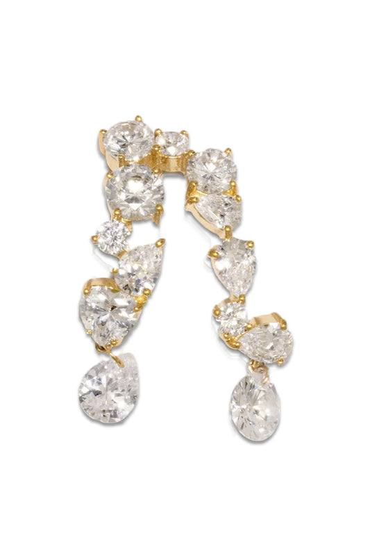 Pelican Cubic Zirconia and Gold Vermeil Ear Cuff