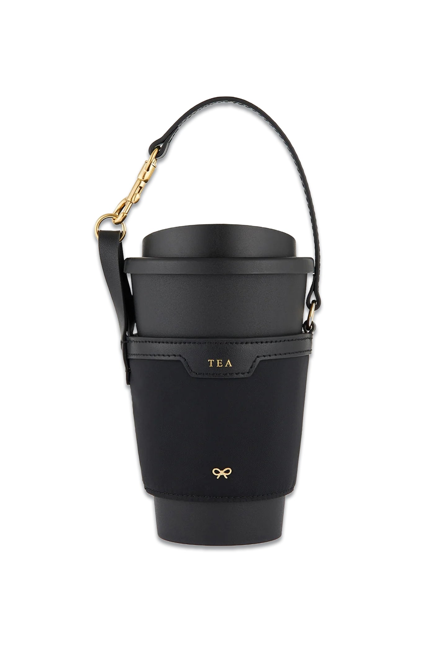 + NET SUSTAIN Leather-trimmed Recycled Nylon Cup Holder And Travel Mug