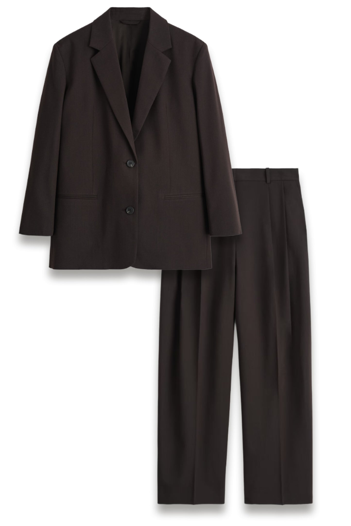 Relaxed Twill Wide-Leg trousers and Blazer