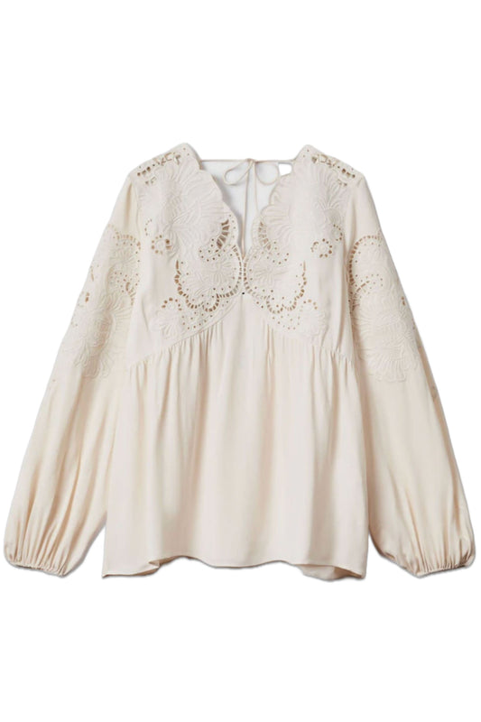 NOA Lace Cut-Out Blouse
