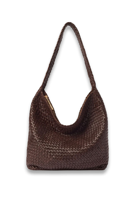 Chocolate Woven Tote Bag
