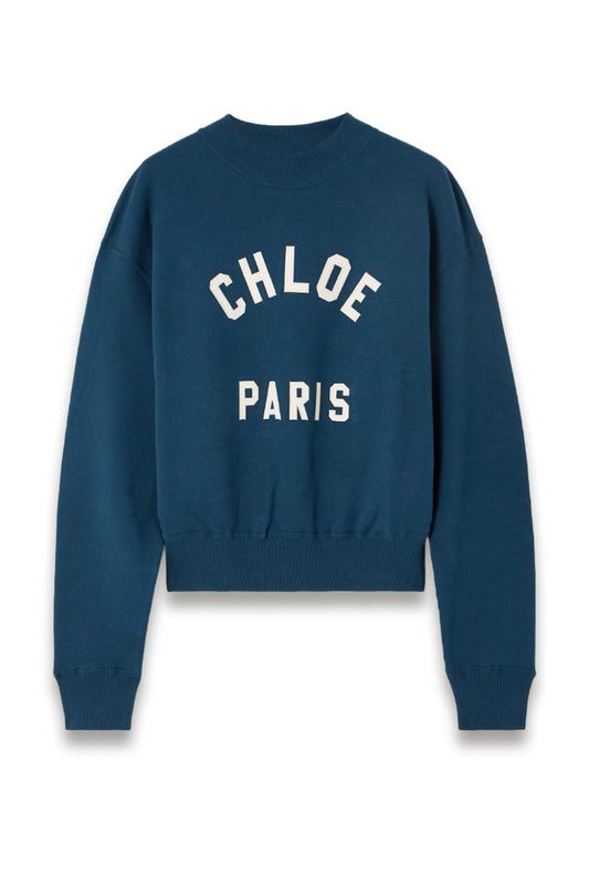Printed cotton-jersey sweatshirt