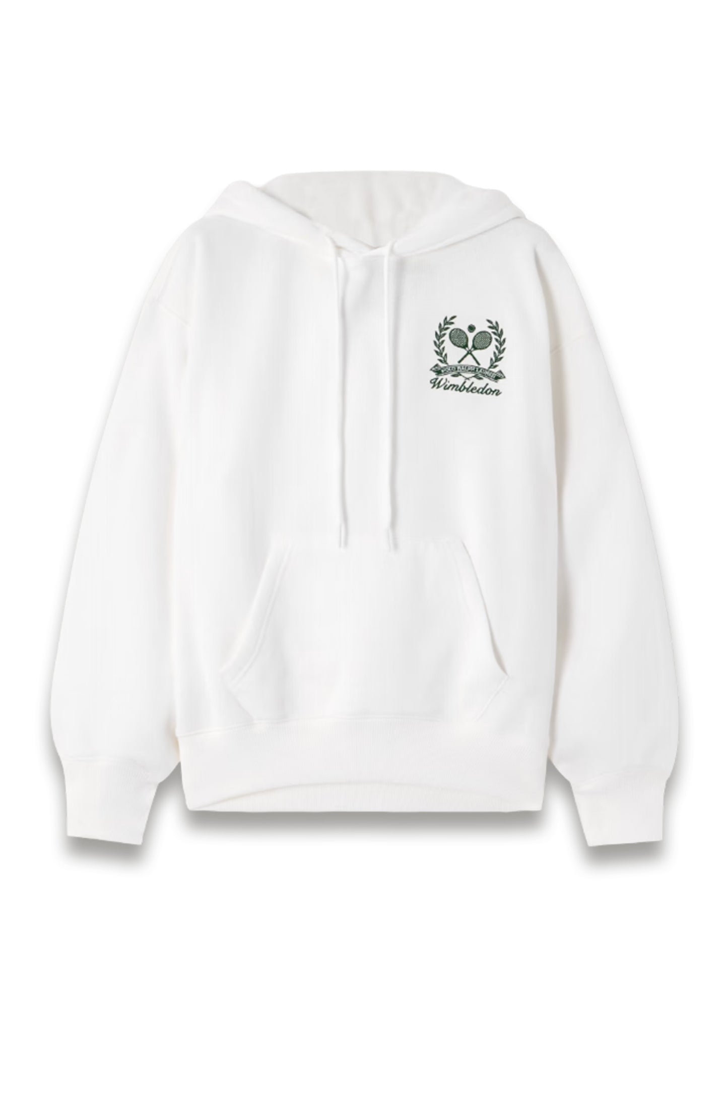 + Wimbledon embroidered cotton-blend jersey hoodie
