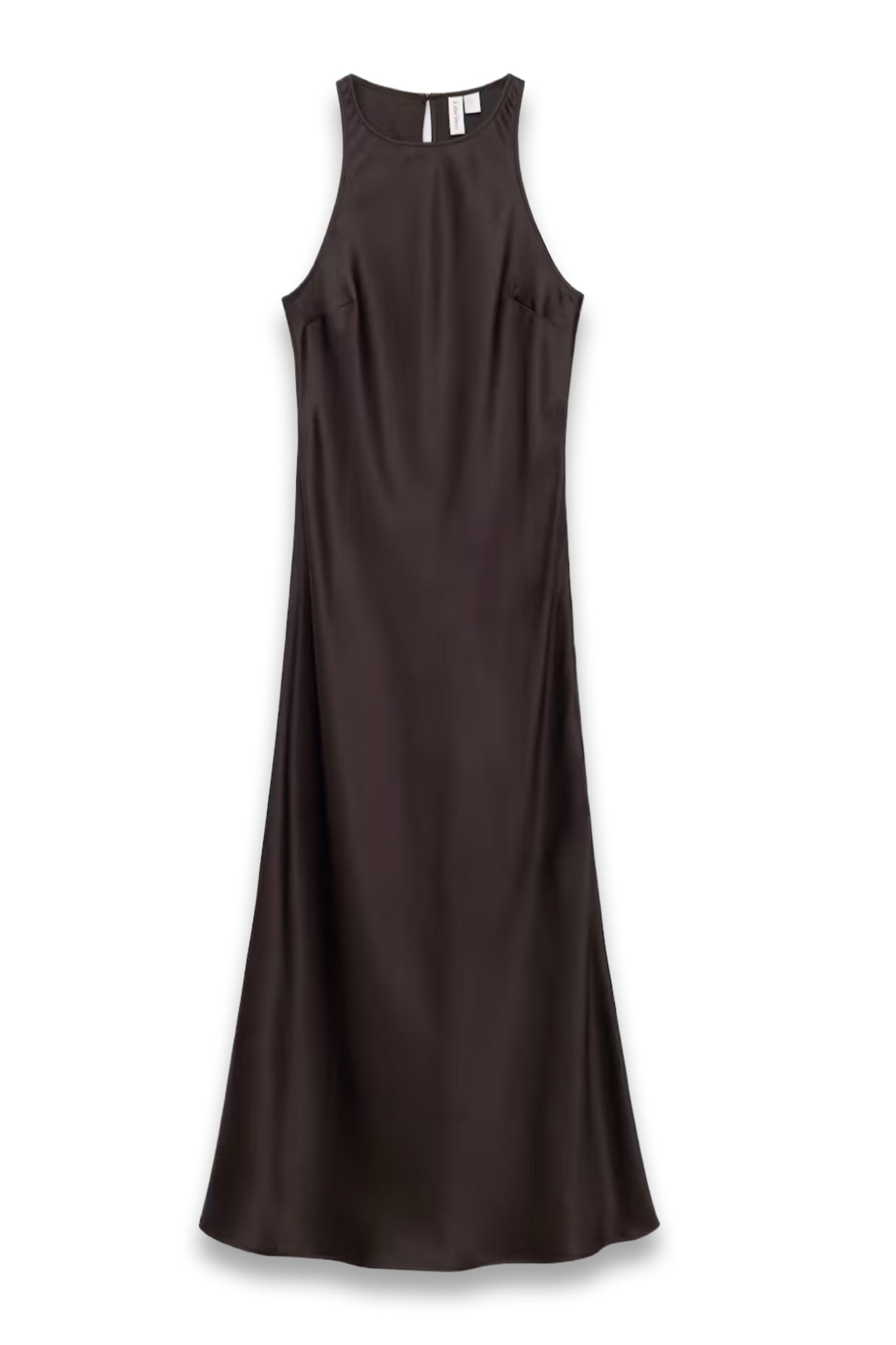 Sleeveless Satin Midi Dress
